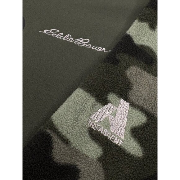 Eddie Bauer First Ascent Green Camo ¼ Zip Men’s Tall Medium Pullover Midlayer - Picture 5 of 13